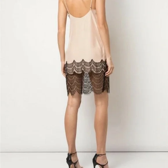 Kiki de Montparnasse Burgundy Lace Trim dress